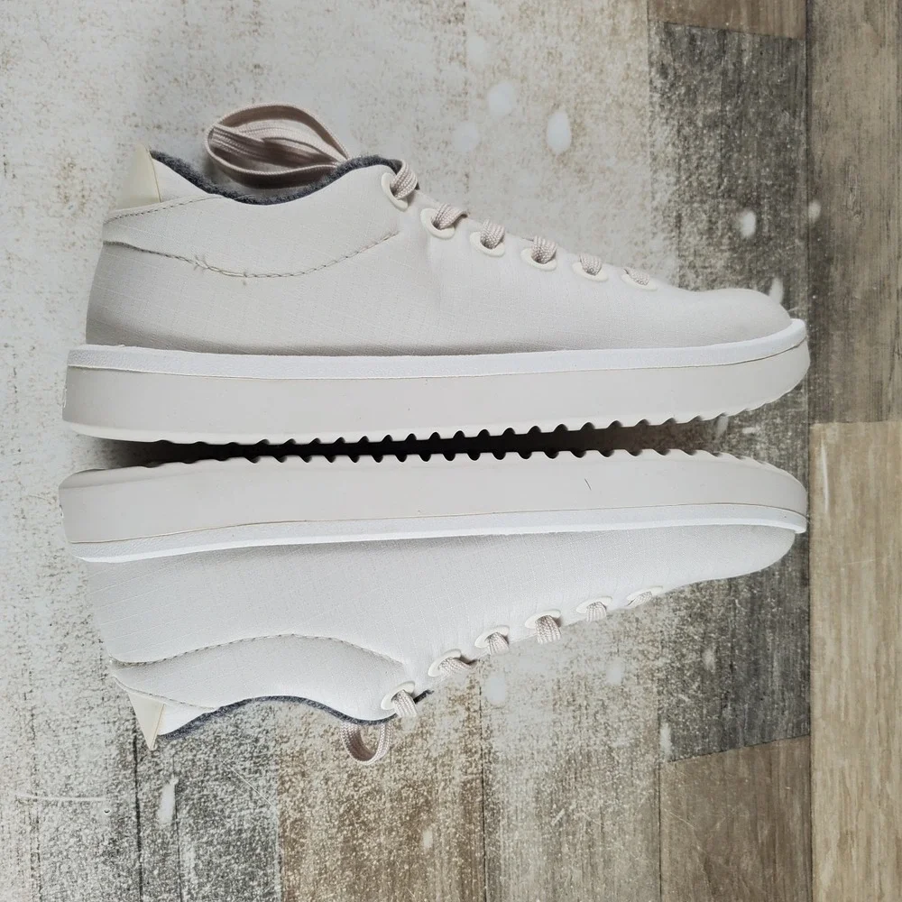 Allbirds Wool Piper Woven Womens Sz 8 M Running Natural White Lace Up Sneakers